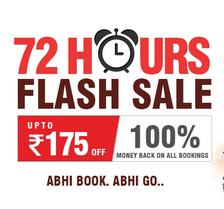 Abhibus discount 72HRS Flash Sale - Upto Rs.175 Discount & Flat 100% Money Back
