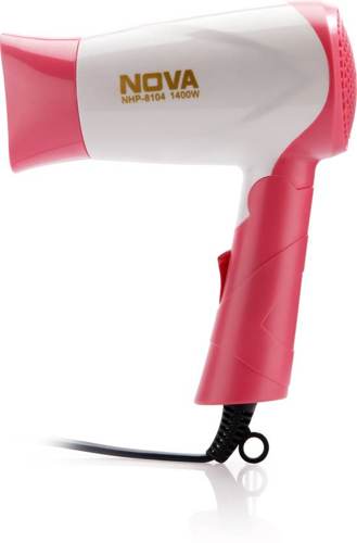 Buy Nova Silky Shine 1400 w Hot and cold Foldable NHP 8104 Hair Dryer (Pink)