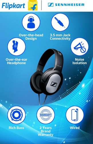 Buy Sennheiser HD 180 Wired Headphone (Black, Over the Ear)