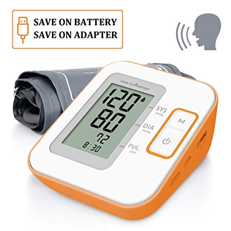Buy Healthsense BP100 Heart Mate Classic Fully Automatic Digital Talking Blood Pressure Monitor (White/Orange)
