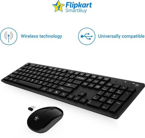 Buy Flipkart SmartBuy KM-206W Wireless Laptop Keyboard (Black)
