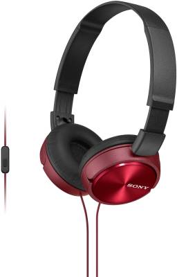 Buy Sony MDRZX310APRCE Headset with Mic (Red, Over the Ear)