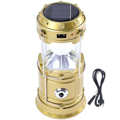 Buy bullet Solar Power Rechargeable with Phone Charger Solar Lights Emergency Lights (GOLDEN)