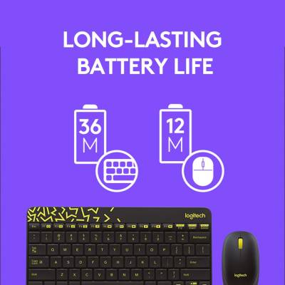 Buy Logitech MK240 Wireless Keyboard and Mouse Combo (Black&Chartreuse Yellow)