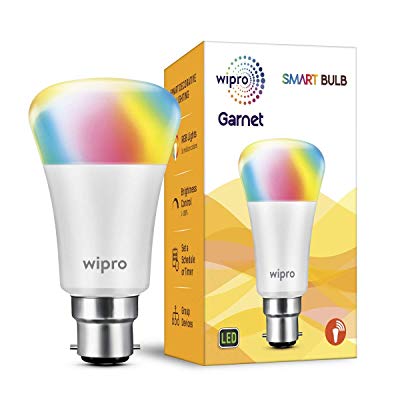 Buy Wipro Garnet Smart Light 7W B22 LED Bulb, Compatible with Amazon Alexa & Google Assistant