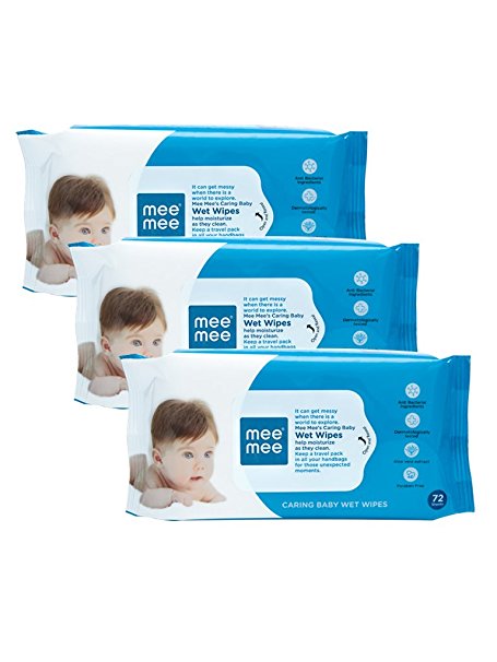Buy Mee Mee Caring Baby Wet Wipes with Aloe Vera (72 pcs) (Pack of 3)