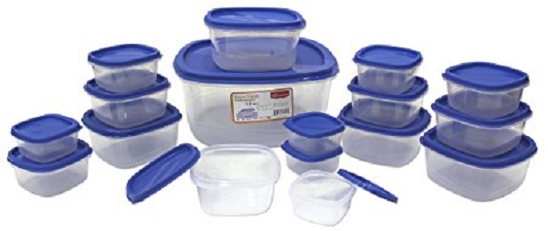 Princeware SF Pak Container Set, 17-Pieces, Blue