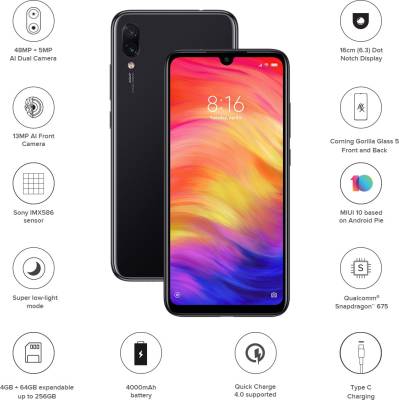 Buy Redmi Note 7 Pro (Space Black, 64 GB)  (4 GB RAM)