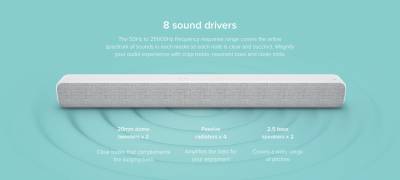 Buy Mi (8 speaker drivers) Bluetooth Soundbar  (White, 2.0 Channel)