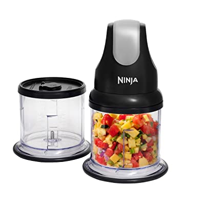 Buy Ninja Professional Stackable Chopper for Fruits and Vegetable with 2 Tritan Jars & 2 Lids - 500 ml, Black