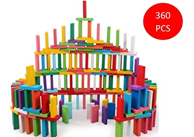 Buy Blossom Pack of 3 (120 Pcs Each Pack) Colorful Wooden Domino Set for Kids Colourful Wooden Dominos Toy Colourful Wooden Blocks