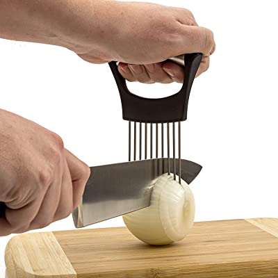 Buy we3 Slicer Vegetable Tools Tomato Cutter Stainless Steel Kitchen Gadgets Stainless Steel Onion Holder for Slicing,Slicer Odor Eliminator (New/Black)