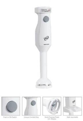 Buy Orpat HHB-100E WOB 250 W Hand Blender  (White)