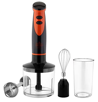 Buy BMS LIFESTYLE- 500 Watt Hand Blender with Chopping, Whisking and Frother Attachment- Black and Red.